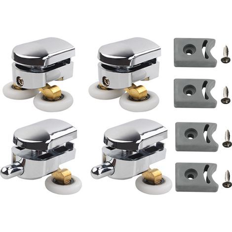 double shower door rollers, brass, upper and lower double rollers, 25 mmHigh quality enhances quality of life. (1/5)
