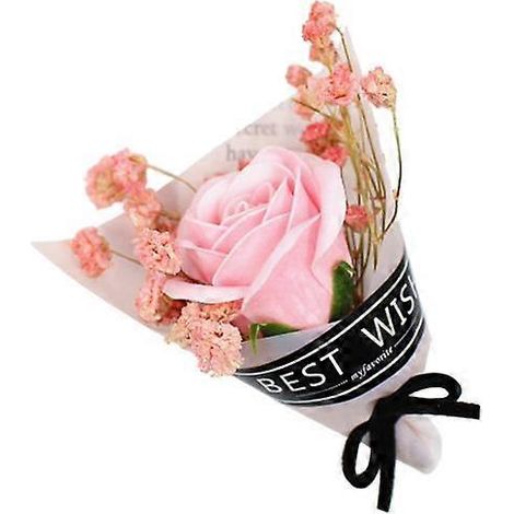 Mini bouquet de roses romantiques séchées, texture délicate et réaliste, pétales de bain artificiels, savon.rose (1/5)