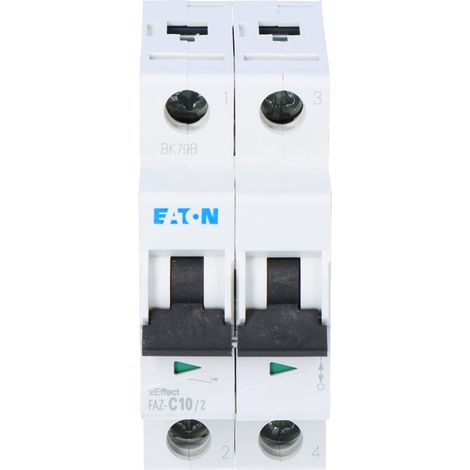 Interruptor automático de sobrecorriente serie 15 kA 2 polos FAZ-C10/2 (1/4)