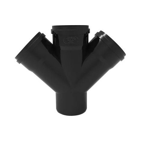DERIVAZIONE TRIPLA PHONO BLACK 45° MF Diam. 100/50/50