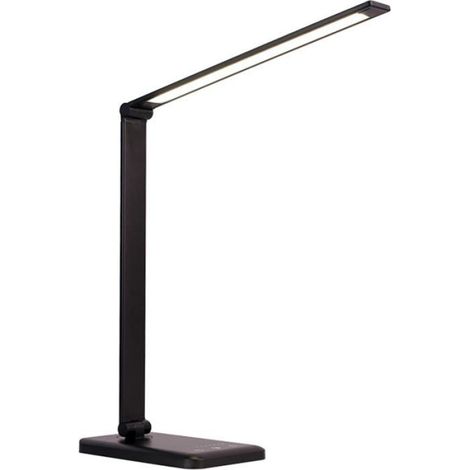 Lampe bureau LED 5 modes couleurs réglable, minuterie USB tactile flexible protection yeux noir (1/4)