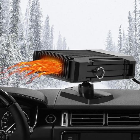 Calefactor para coche, 12 V 150 W, 2 en 1: calefactor y enfriador para coche, desempañador y descongelador, calentamiento rápido, ventilador calefactor portátil para parabrisas, rotación de 360°. (1/4)