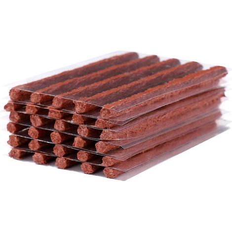 WINOMO Lot de 30 bandes de réparation de pneus, ficelles en caoutchouc, bandes de réparation pour pneus tubeless, outil de réparation pour voitures et motos (1/3)