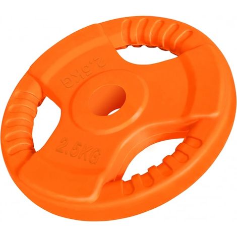 Disque avec grip, 30/31 mm, 2,5 kg, caoutchouc, orange (1/2)