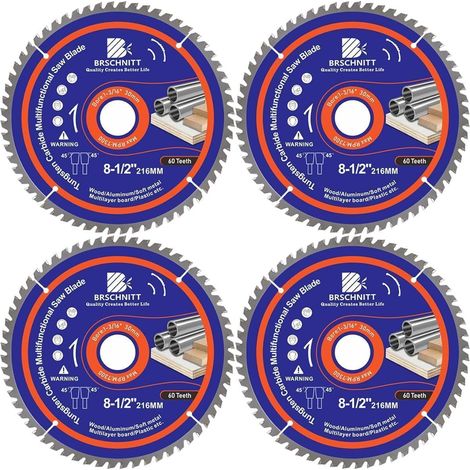 Kreissägeblatt 216mm 60Zähne für Holz, Metall, Alu, Kunststoff (1/5)