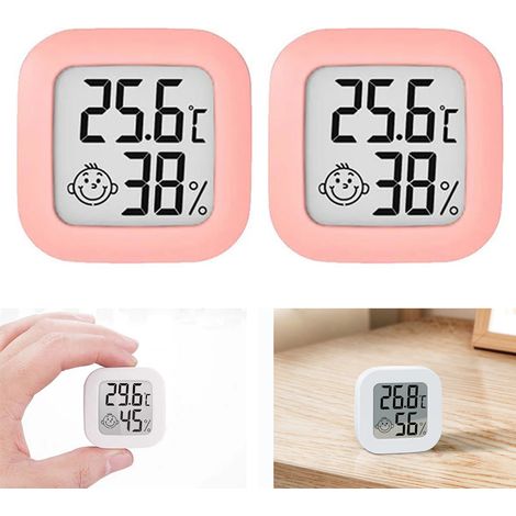 2 Thermomètre d'ambiance, Mini humidimètre numérique LCD, thermomètre d'intérieur facile à utiliser, thermomètre d'humidité multifonctionnel (1/5)