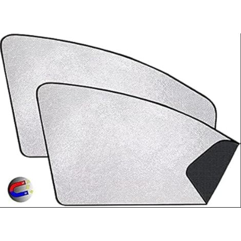 Pare Soleil Voiture - Rideau Occultant Magnétique pour Vitres Latérales Avant - Protection UV et Intimité, Argent (1/5)