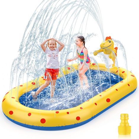 MINKUROW Aufblasbarer Pool-Spielplatz für Kinder, Spielzeug, Bewässerungsmatte, Outdoor, Jungen- und Mädchen-Lounge, Spielmatte für 3, 4, 5, 6, 7, 8 Jahre alte Jungen und Mädchen (1/5)