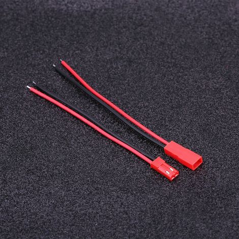 20 câbles JST mâles, 20 câbles JST femelles, connecteur 2 broches 24 AWG pour batterie LiPo RC (1/5)