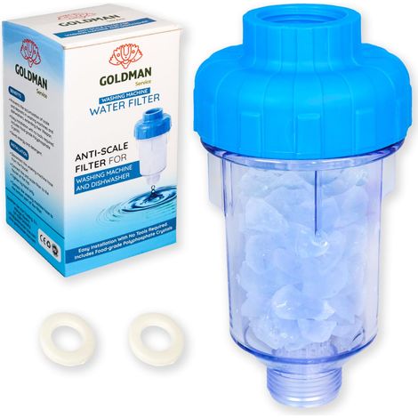 SERVICE - Filtre anti-calcaire pour machine à laver et lave-vaisselle en polyphosphate rechargeable, adoucisseur d'eau, protection électroménager (1/4)