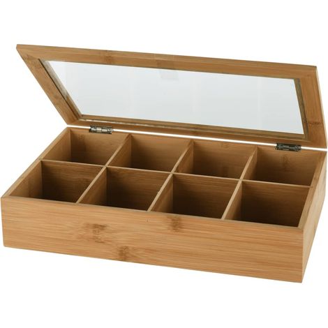 Recipiente de bamb煤 para t茅 de 32x20x6,5 cm. (1/5)