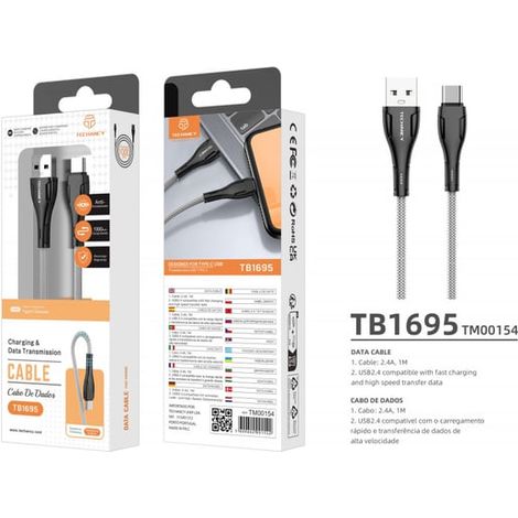 Chargeur rapide USB-C Type C 1M 2,4A (1/3)