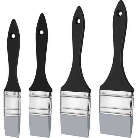 4 PièCes Silicone Paint Brush Set Couleur Shaper pour RéSine , 1 1.5 2 2.5 Pouces de Large (1/4)