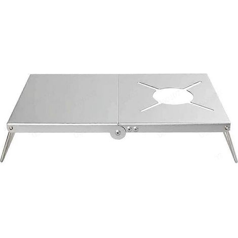 Table de camping pliable et légère avec protection thermique pour réchaud à un seul brûleur (1/5)
