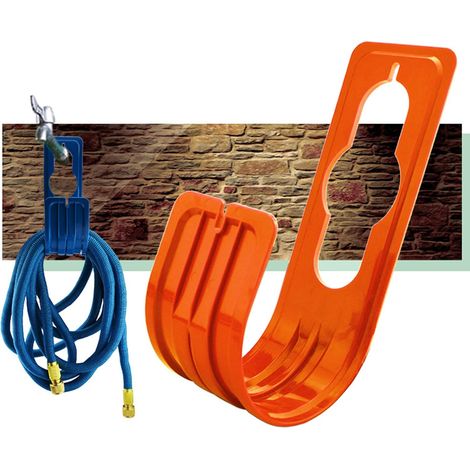 ZOLGINAH Manguera de jardín a prueba de herrumbre Gancho para manguera Organizador de montaje en pared Herramienta duradera Fácil de instalar Gancho para manguera-naranja (1/3)