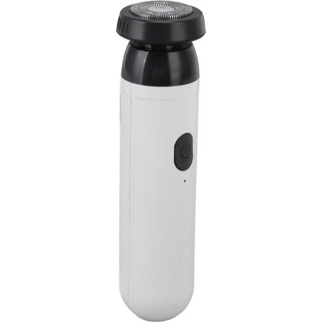Pack 2 mini rasoir électrique rechargeable à piles lithium intégrées, tête rotative, tondeuse de voyage auto-rasage blanche pour voiture (1/5)