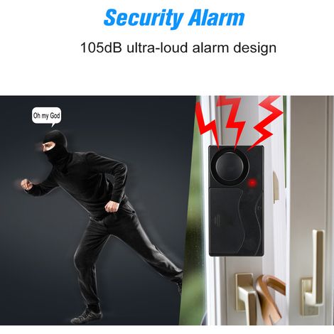 Alarma vibratoria inalámbrica con control remoto para la seguridad del hogar, puertas, ventanas y automóviles. (1/5)