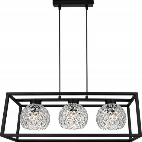 LAMPADA A SOSPENSIONE ELEGANTE GABBIA SFERA DI CRISTALLO (1/5)