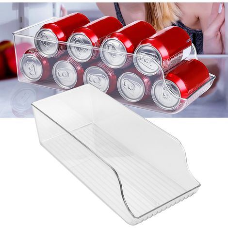Organisateur de boissons pour réfrigérateur - Plastique alimentaire sans BPA - Multifonction, gain de place, durable - Stockage pour canettes réfrigérateur petit (1/5)