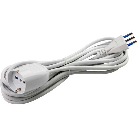 Prolunga cavo elettrico metri 5 spina 16 a presa schuko bivalente