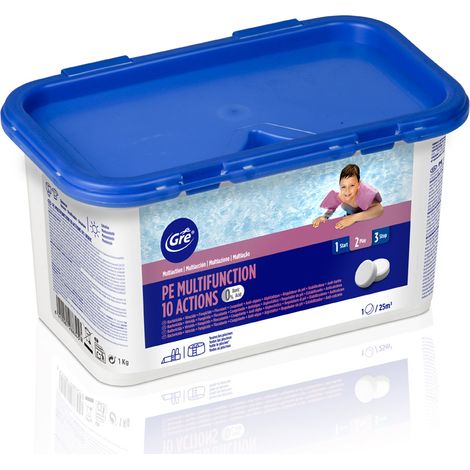 Chlore 10 actions sans acide borique 1 kg - Gré