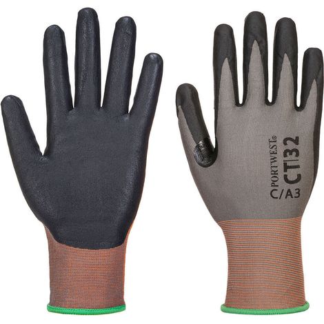 Handschuh Coupure Ct Mr18 Micro-Schaum Nitril Farbe: Grau/Schwarz Größe M - Portwest