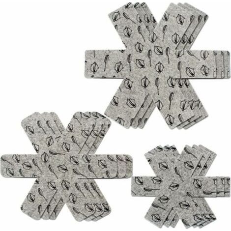 Lot de 9 protections pour poêles et cocottes Wady, 3 tailles différentes, pour séparer et protéger les surfaces de votre cuisine pour la maison (1/5)