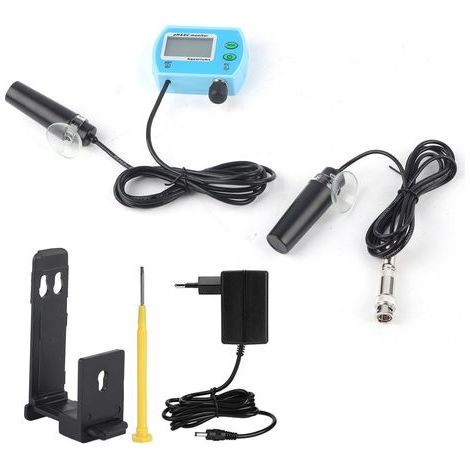Testeur de pH EC en ligne pour aquarium et piscine, moniteur qualité eau 230-240V EU (1/5)