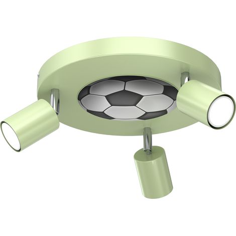 Plafonnier 3 spots orientables vert GU10 Luminex Fun