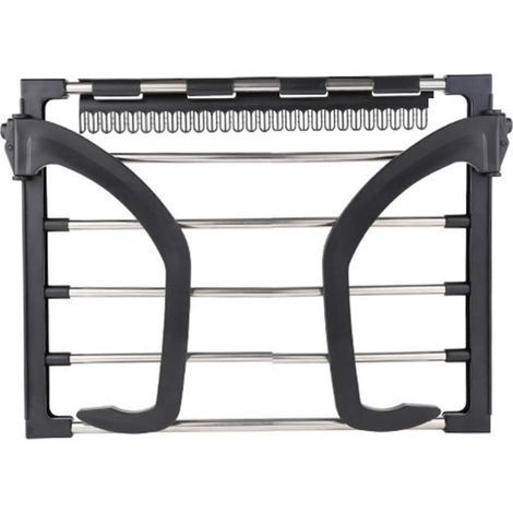 Séchoir à linge pour radiateur - Portable - Tube circulaire - Petite taille - Noir - 32 x 40 cm (1/5)