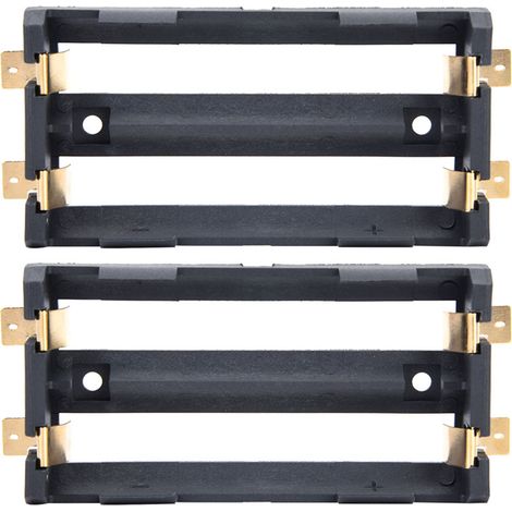 Mallette de rangement de batterie, 2 pièces coffre-fort structure simple stable alimentation de charge bricolage pour batteries 18650