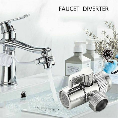 Adaptateur de robinet de cuisine avec inverseur et vanne de dérivation - robinet d'eau (1/5)