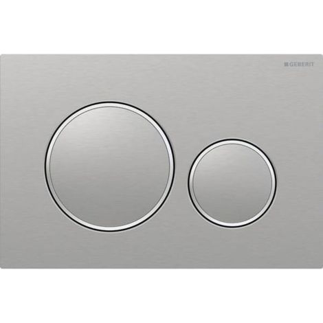 Plaque de commande WC Geberit Sigma20 – Revêtement brossé facile à nettoyer – Dimensions 24,6 x 16,4 cm – Compatible avec SIGMA20 – Wemag-NANOTEH (1/4)