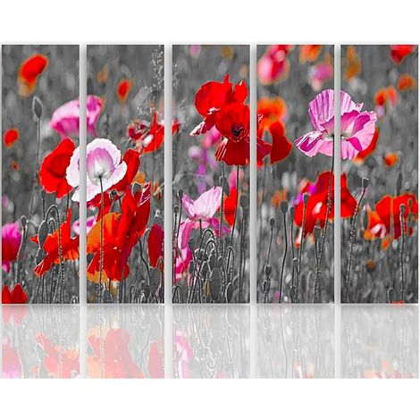 Tableau coquelicots rouges - 150 x 100 cm (1/5)