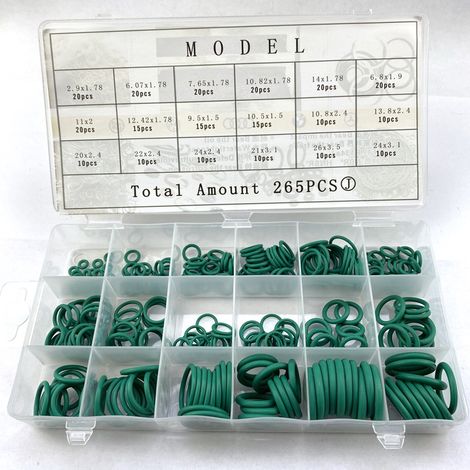 270 pièces climatisation HNBR joints toriques voiture outils de réparation automatique en caoutchouc voiture climatiseur réfrigérant anneau ensembles accessoires de voiture (1/5)