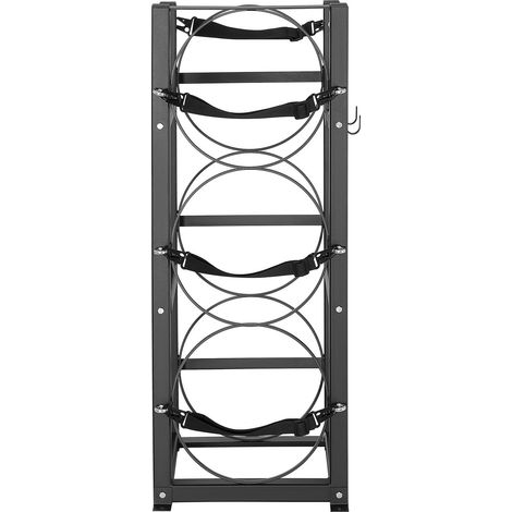 Support pour bouteilles de fluide frigorigène, 3 bouteilles de 30 lb, rack pour bouteilles de gaz 32,5 x 33 x 84 cm, support pour bouteilles de fréon, oxygène, azote (1/5)