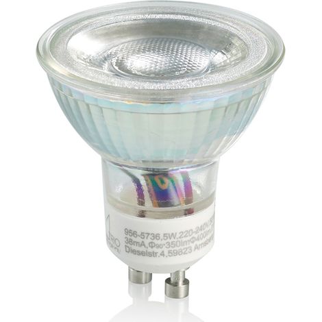 GU10 LED Stiftsockel - 4,5 Watt, 345 Lumen, 3000 K Warmweiß - 3 Stufen Dimmer (1/4)
