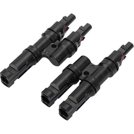 1 Paar T-förmiger Abzweig-Solarpanel-Adapter 2-in-1-Parallelverbinder-Kabelverteiler