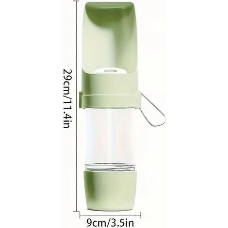 Tragbare Hunde-Trinkflasche 29 cm / 11,4 Zoll, auslaufsicherer, faltbarer Reisebecher mit Tragegurt, robuste Kunststoff-Trinkflasche für Haustiere bei Outdoor-Abenteuern (1/5)