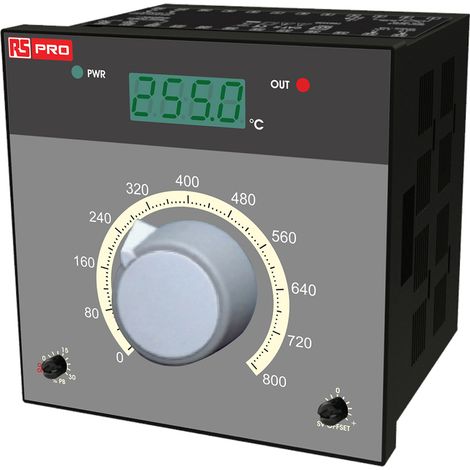 Régulateur de température PID, 230 V c.a., 2 sorties Relais, SSR, 1 entrée entrées thermocouple, 96 x 96mm ( Prix pour 1 ) (1/2)