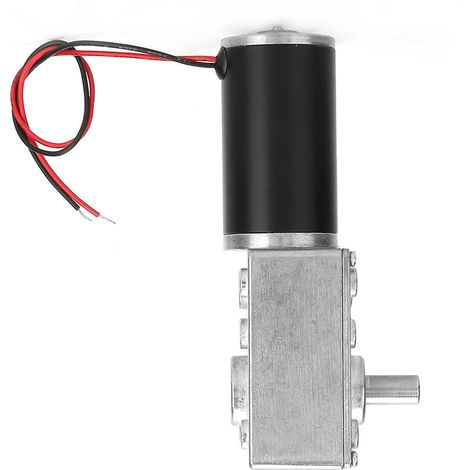Moteur à engrenage à vis sans fin à courant continu, 24 V, arbre de sortie de 8 mm, couple élevé, plage de vitesse de 10 à 500 tr/min (1/5)