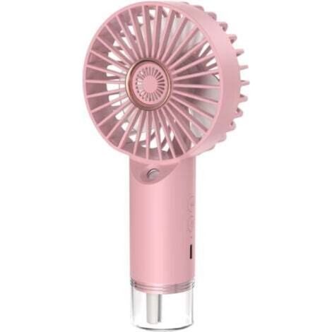 Mini portable fan with humidifier function, USB rechargeable, quiet, 3 speeds, ideal for home, office and travel (1/4)