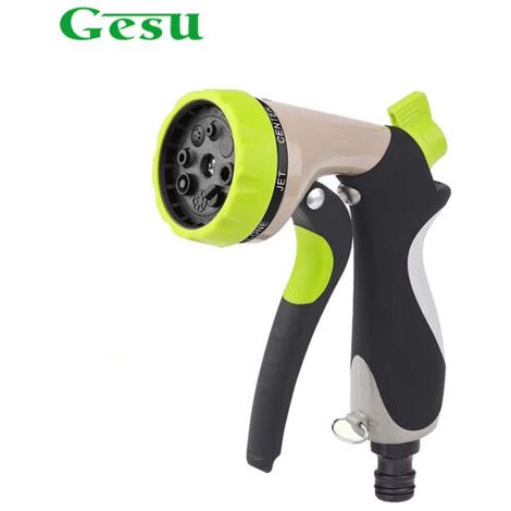 Pistolet d'arrosage Premium 8 Fonctions Pour tous les systèmes de tuyaux d'Arrosage courants Douchette de jardin Pistolet de pulvérisation avec fonction de verrouillage (1/5)
