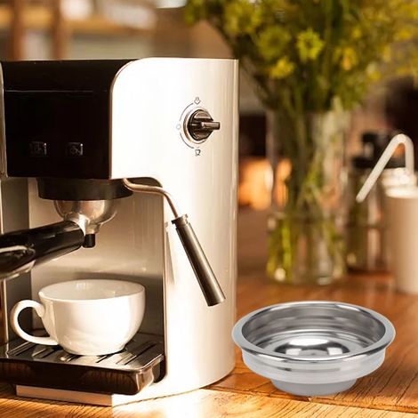 Porte-filtre pour machine à café semi-automatique italienne, machine à café à dosettes sous pression, porte-filtre en acier inoxydable. (1/5)