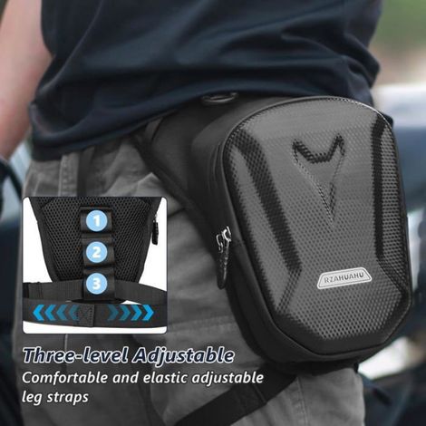 Sacoche De Jambe - EVA Impermeable - Pour Moto - Avec Bande Reflechissante Et Trou Pour Ecouteurs - 1 Piece (1/5)