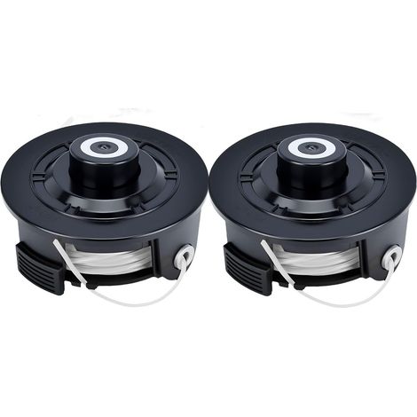 Lot de 2 bobines de rechange pour débroussailleuse DUR181Z DUR181RF DUR181, fil en nylon 1,6 mm x 8,2 m, cordon rond blanc (1/5)