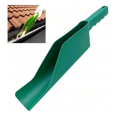 Pelle à feuilles en plastique de 17 pouces, idéale pour ramasser les feuilles mortes sur les toits et dans les jardins, légère et facile à utiliser. (1/5)