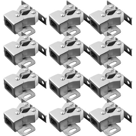 12 verrous de porte d'armoire, loquets à rouleau robustes, loquets à double rouleau