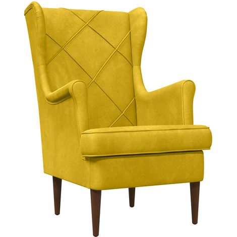 Sillón Amarillo Terciopelo vidaXL