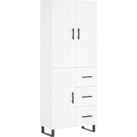 Maison Exclusive - Aparador alto madera contrachapada blanco 69,5 (1/5)